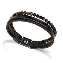 Bracelet Homme ROCHET YALE Cuir Brun