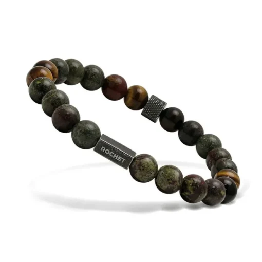 Bracelet Homme ROCHET ZEN Jaspe et Oeil de tigre HB2808