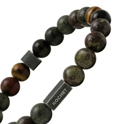 Bracelet Homme ROCHET ZEN Jaspe et Oeil de tigre HB2808
