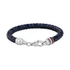 Bracelet Homme TOMMY HILFIGER TYSON Acier et Cuir Bleu 2790634