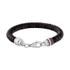Bracelet Homme TOMMY HILFIGER TYSON Acier et Cuir Noir 2790632