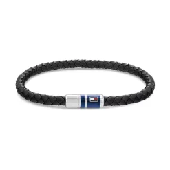 Bracelet Homme TOMMY HILFIGER CASUAL Cuir Noir