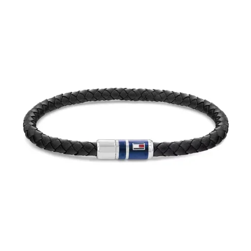Bracelet Homme TOMMY HILFIGER CASUAL Cuir Noir