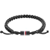Bracelet Homme TOMMY HILFIGER BRAIDED METAL Acier Noir Nylon Noir