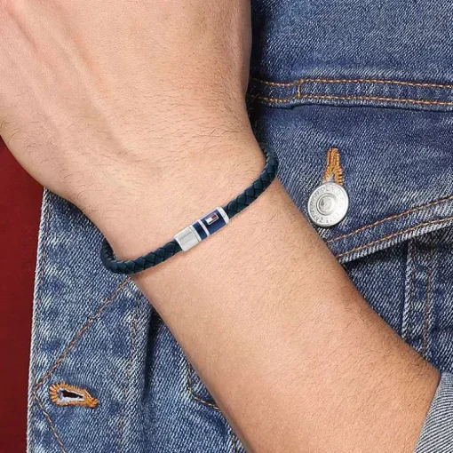 Bracelet Homme TOMMY HILFIGER CASUAL Cuir Bleu