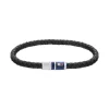Bracelet Homme Torsadé TOMMY HILFIGER Acier Argenté et Cuir Noir 2790293