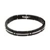 bracelet homme Trinidad ROCHET Acier argenté et noir