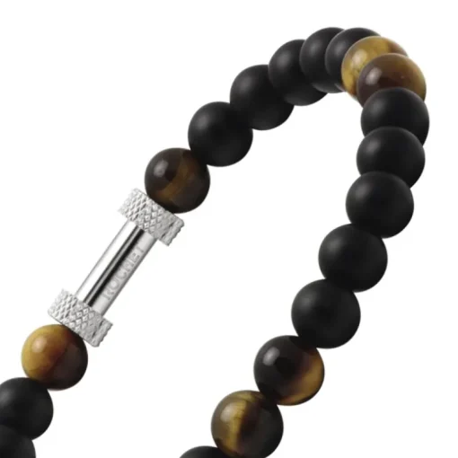 bracelet homme Zen ROCHET Agates et œil de tigre