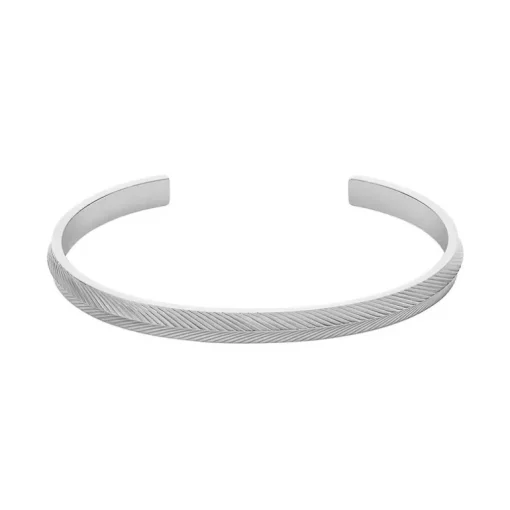 Bracelet Jonc Femme FOSSIL HARLOW LINEAR Acier Argenté