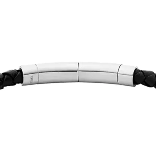 Bracelet Pampilles Homme 18CM FOSSIL SUTTON COMPASS Cuir Noir