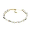 Bracelet Perles Femme FOSSIL ALL STACKED UP Acier Doré Howlite