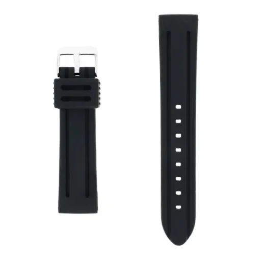 Bracelet Silicone MALI BU 20/18mm Noir Sans couture