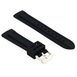 Bracelet Silicone MALI BU 20/18mm Noir Sans couture