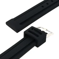 Bracelet Silicone MALI BU 20/18mm Noir Sans couture