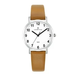 Certus Montre Femme Acier Cuir Marron 644444