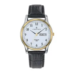 Certus Montre Homme Acier Bicolore Cuir Noir 611303