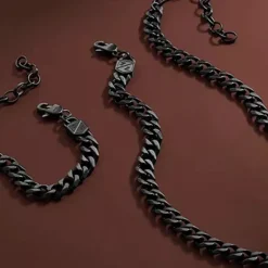 Chaîne Homme 48CM FOSSIL BOLD CHAINS Acier Noir