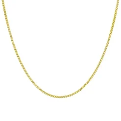 Chaîne Mixte EDORA GOURMETTE DIAMANTÉE 40CM 1.05MM Or 750/1000 Jaune