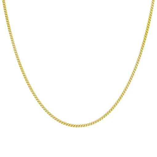 Chaîne Mixte EDORA GOURMETTE DIAMANTÉE 40CM 1.05MM Or 750/1000 Jaune