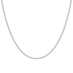 Chaîne Mixte EDORA GOURMETTE DIAMANTÉE 40CM 1.05MM Or 750/1000 Blanc