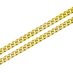 Chaîne Mixte EDORA GOURMETTE DIAMANTÉE 40CM 1.05MM Or 750/1000 Jaune