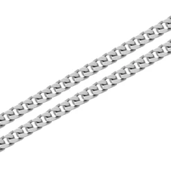Chaîne Mixte EDORA GOURMETTE DIAMANTÉE 40CM 1.05MM Or 750/1000 Blanc