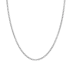 Chaîne Or 750/1000 40CM 0.70MM FORÇAT DIAMANTÉE Blanc Mixte EDORA