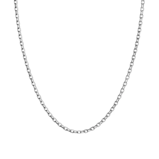 Chaîne Or 750/1000 40CM 0.70MM FORÇAT DIAMANTÉE Blanc Mixte EDORA