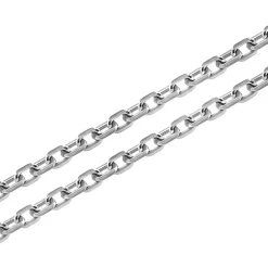 Chaîne Or 750/1000 45CM 1.05MM FORÇAT DIAMANTÉE Blanc Mixte EDORA