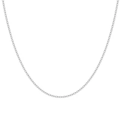 Chaîne Mixte EDORA FORCAT DIAMANTÉE 45CM 0.90 MM Or 375/1000 Blanc