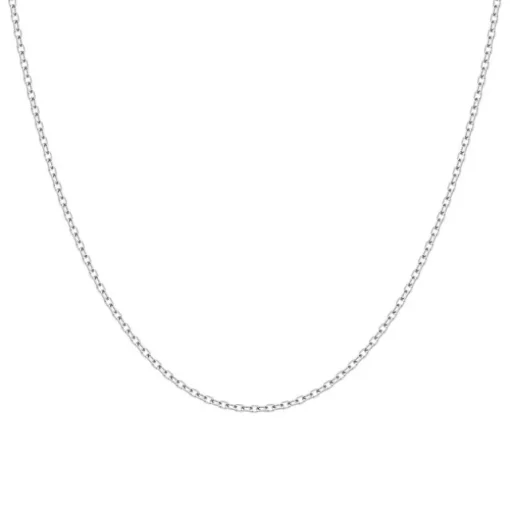 Chaîne Mixte EDORA FORCAT DIAMANTÉE 45CM 0.90 MM Or 375/1000 Blanc