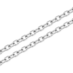Chaîne Mixte EDORA FORCAT DIAMANTÉE 45CM 0.90 MM Or 375/1000 Blanc