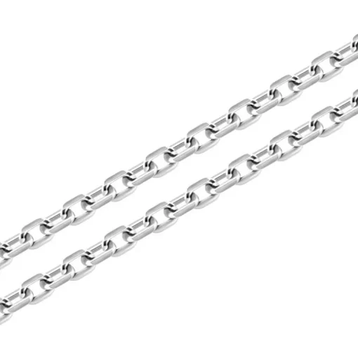 Chaîne Mixte EDORA FORCAT DIAMANTÉE 45CM 0.90 MM Or 375/1000 Blanc