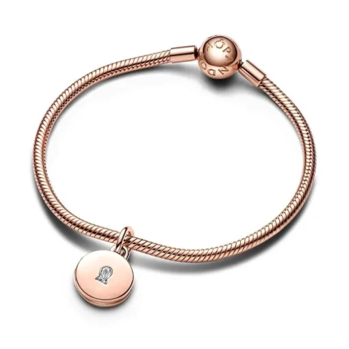 Charm Femme Pandora Moments Pendant Médaillon d’Amour Ouvrable & Gravable 783066C01