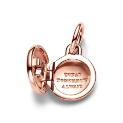 Charm Femme Pandora Moments Pendant Médaillon d’Amour Ouvrable & Gravable 783066C01