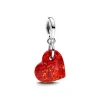 Charm Femme Pandora Pendant Cœur Rouge Opalescent 793348C01