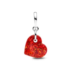 Charm Femme Pandora Pendant Cœur Rouge Opalescent 793348C01