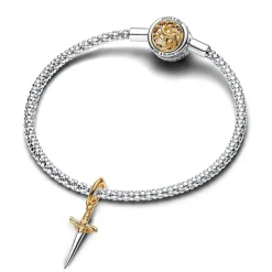 Charm Femme GAME OF THRONES X PANDORA AIGUILLE Doré 14 Carats Argent 925/1000