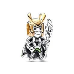 Charm Femme MARVEL X PANDORA LOKI Doré 14 Carats Argent 925/1000