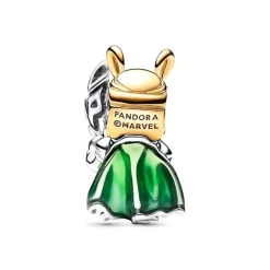 Charm Femme MARVEL X PANDORA LOKI Doré 14 Carats Argent 925/1000