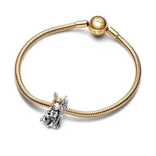 Charm Femme MARVEL X PANDORA LOKI Doré 14 Carats Argent 925/1000