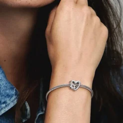 Charm Femme PANDORA AJOURÉ FAMILLE CŒUR ET ÉTOILE Argent 925/1000