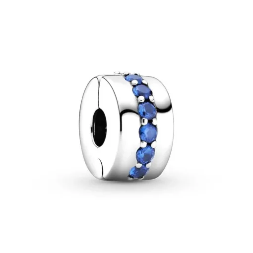 Charm Femme PANDORA CLIP ÉCLAT BLEU Argent 925/1000