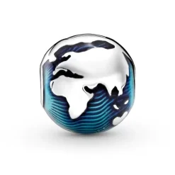 Charm Femme PANDORA CLIP GLOBE BLEU Argent 925/1000