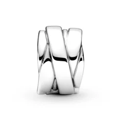 Charm Femme PANDORA CLIP RUBANS POLIS Argent 925/1000