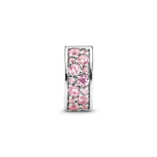 Charm Femme PANDORA CLIP PAVÉ ROSE Argent 925/1000