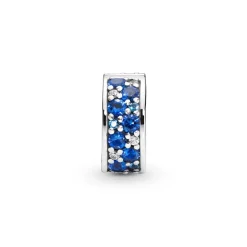 Charm Femme PANDORA CLIP PAVÉ BLEU Argent 925/1000