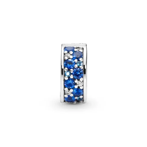 Charm Femme PANDORA CLIP PAVÉ BLEU Argent 925/1000
