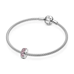 Charm Femme PANDORA CLIP PAVÉ ROSE Argent 925/1000