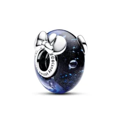 Charm Femme PANDORA DISNEY VERRE DE MURANO BLEU MICKEY & MINNIE Argent 925/1000